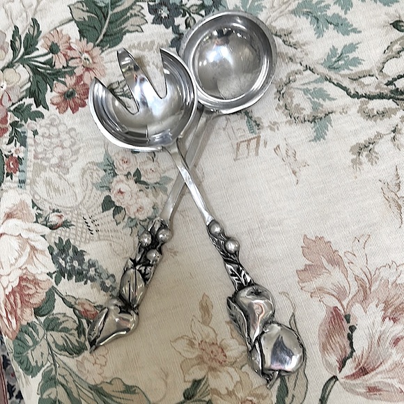 Source Unknown Other - Vintage Cast Aluminum Serving Pieces Possibly Arthur Court 1990’s Era Fork Spoon